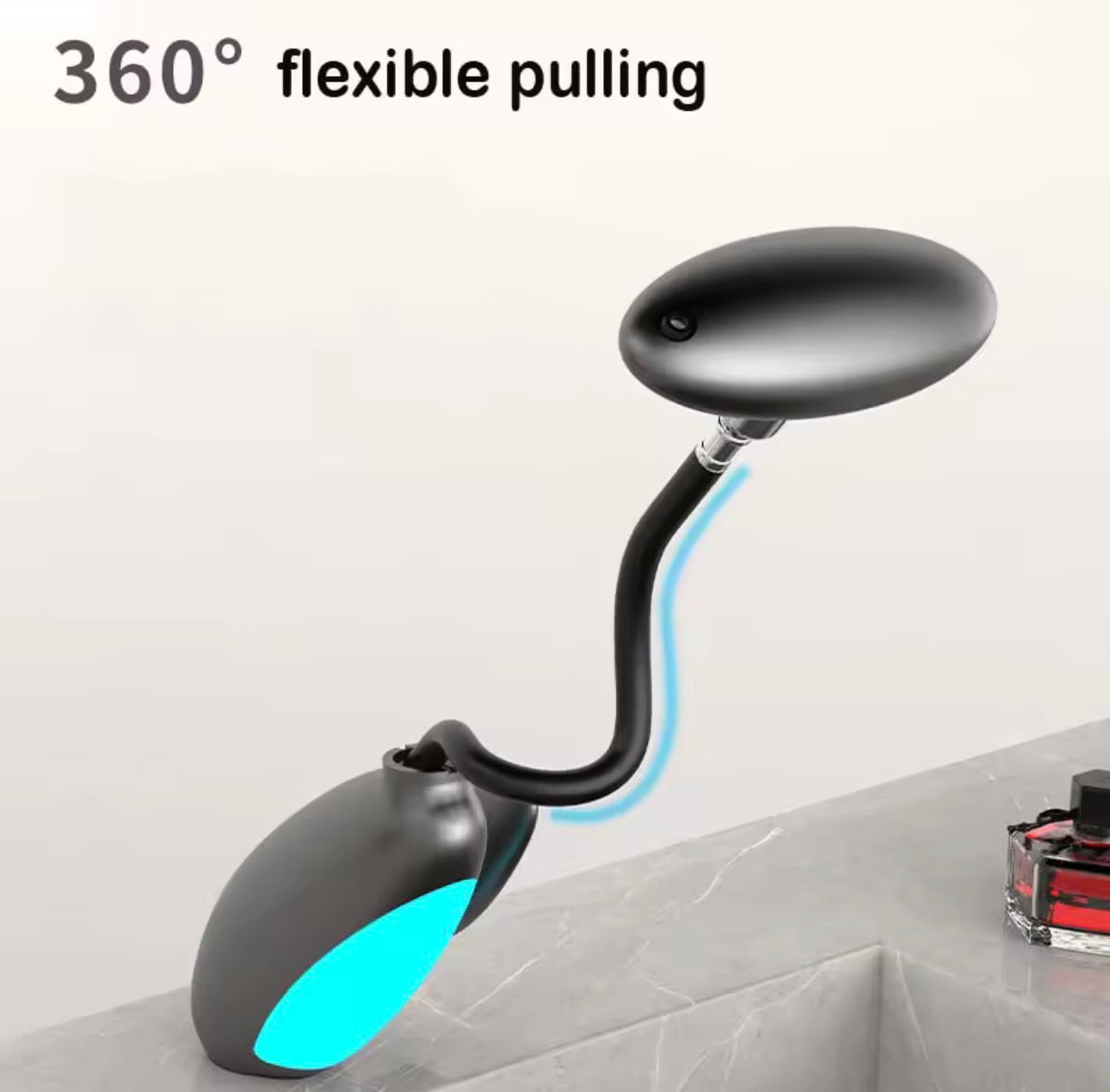 Bathroom Basin Faucet With Led Light Tap Penguin pull-out Basin Deck Mounted Sink Mixers 3 Colors Change Rotate the upper spray